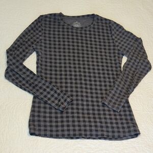 Cuddl Duds Navy Softwear Stretch Top